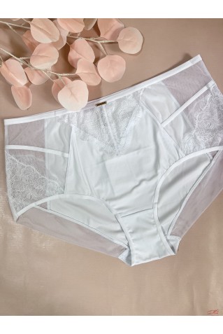 Високі трусики сліпи з мікрофібри та мережива Lanny Mode 51828